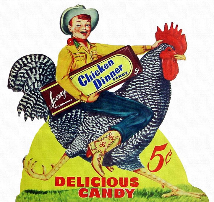 Chicken Dinner Candy Bar
 chicken dinner candy bar was founded in 1923 The candy