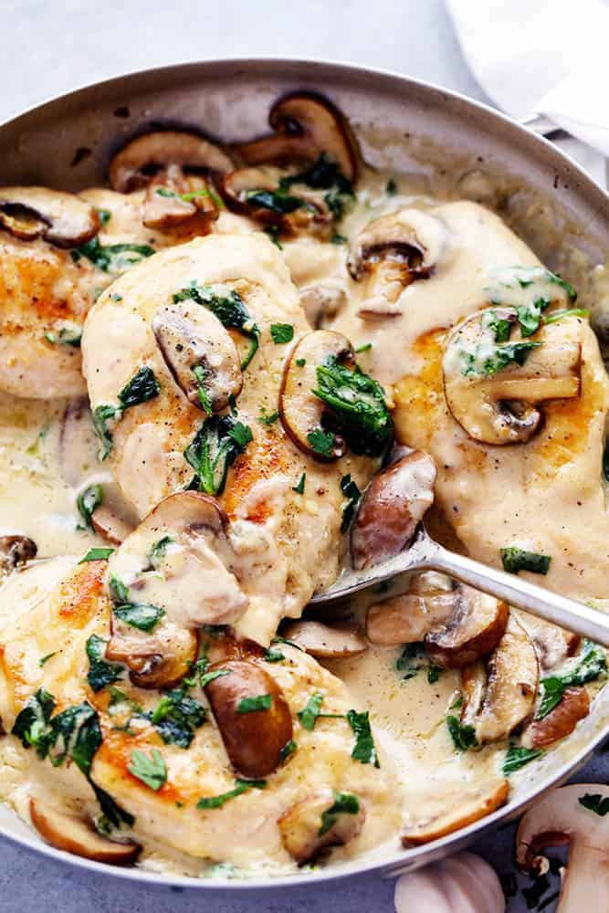 Chicken Recipes With Cream Of Mushroom Soup
 Creamy Parmesan Garlic Mushroom Chicken