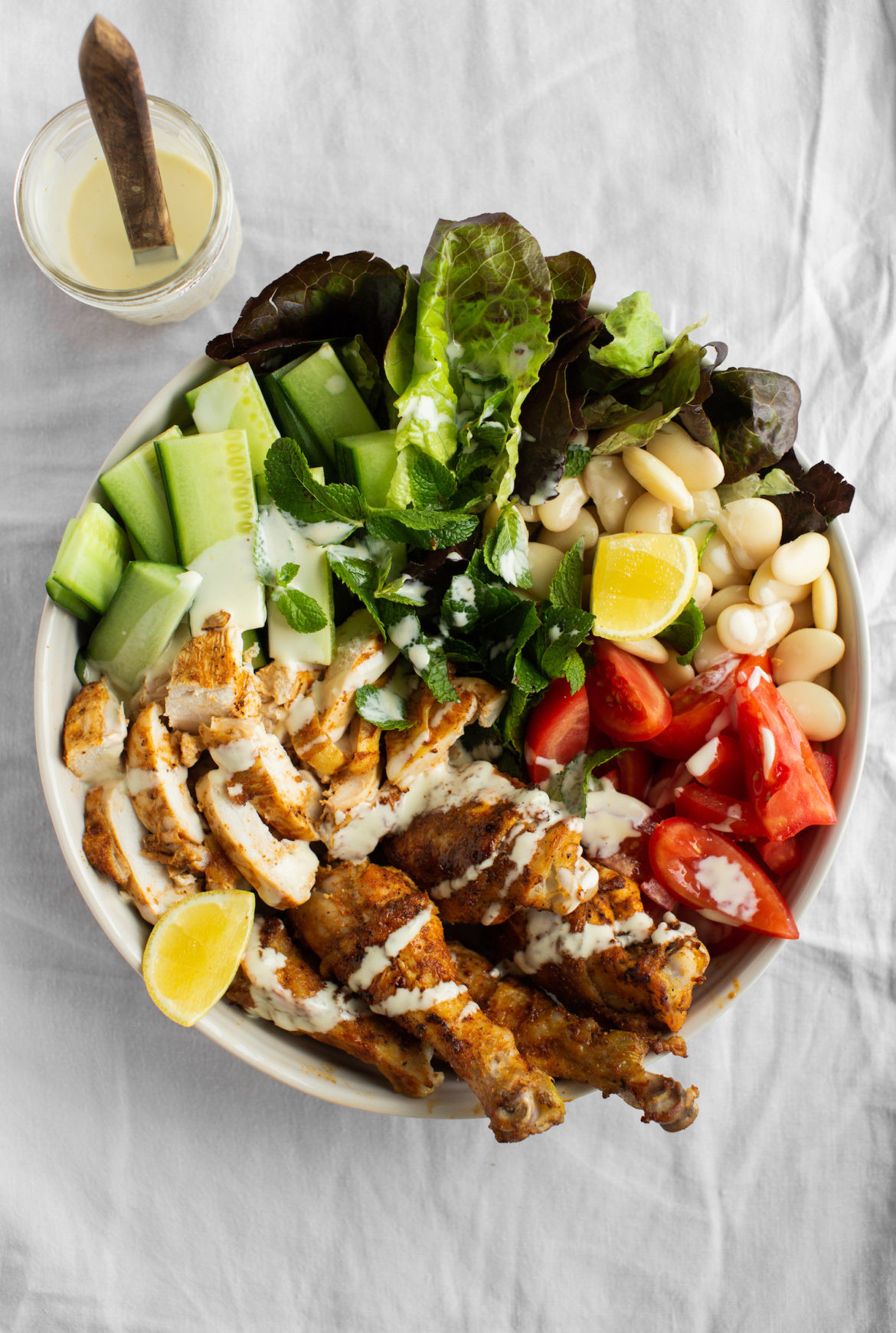 Chicken Shawarma Salad
 Chicken Shawarma Salad with Yogurt Dressing Recipe