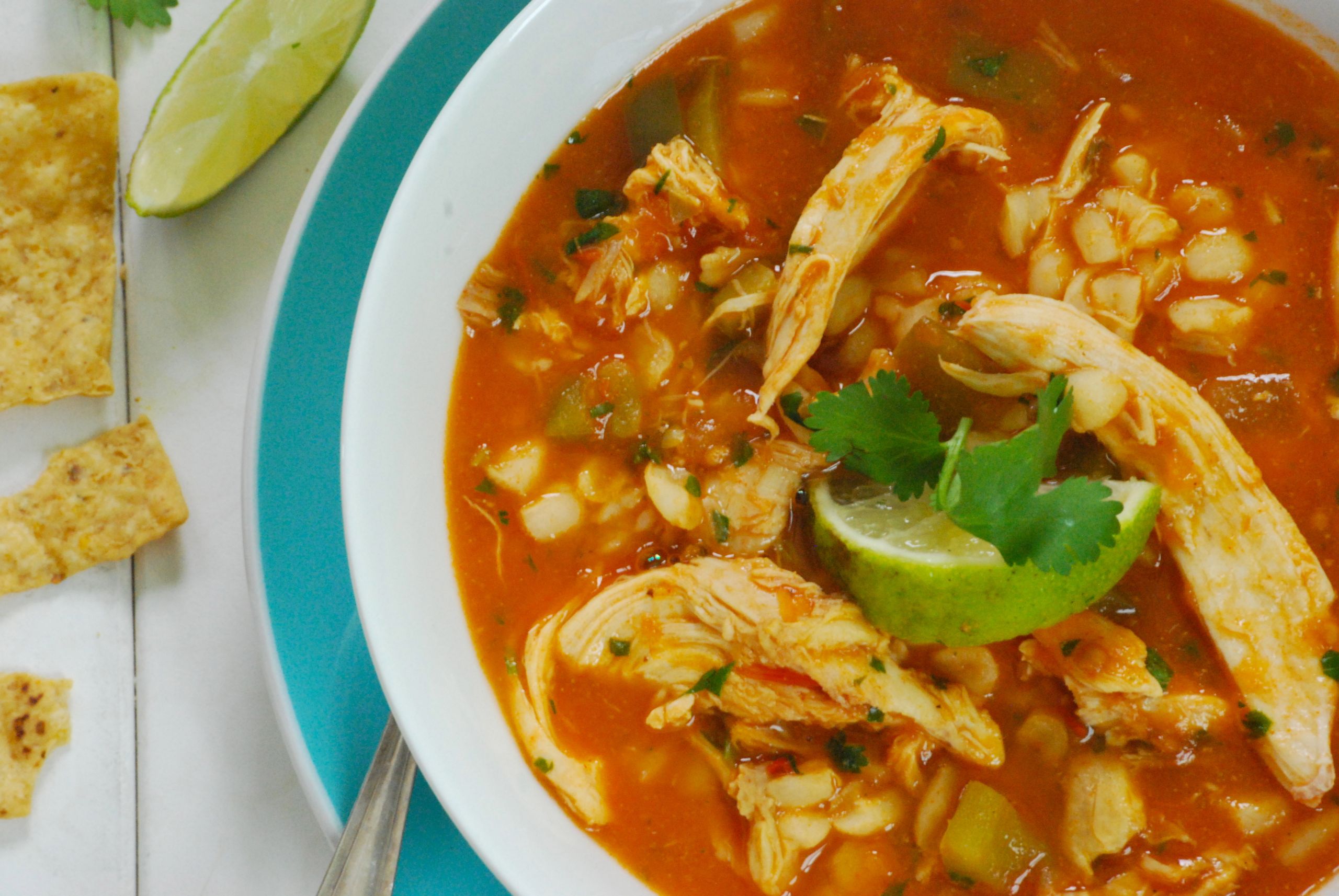 Chicken Soup Mexican
 Mexican Chicken and Hominy Soup