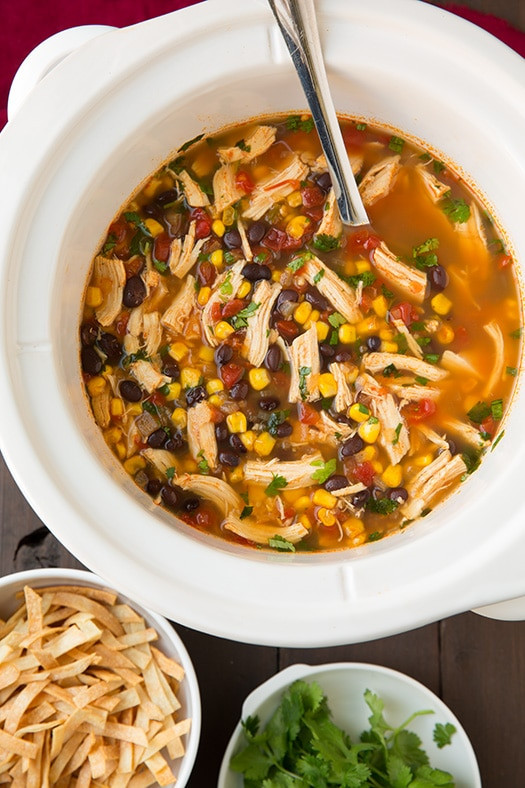 Chicken Tortilla Soup Slow Cooker Recipe
 Slow Cooker Chicken Tortilla Soup Cooking Classy