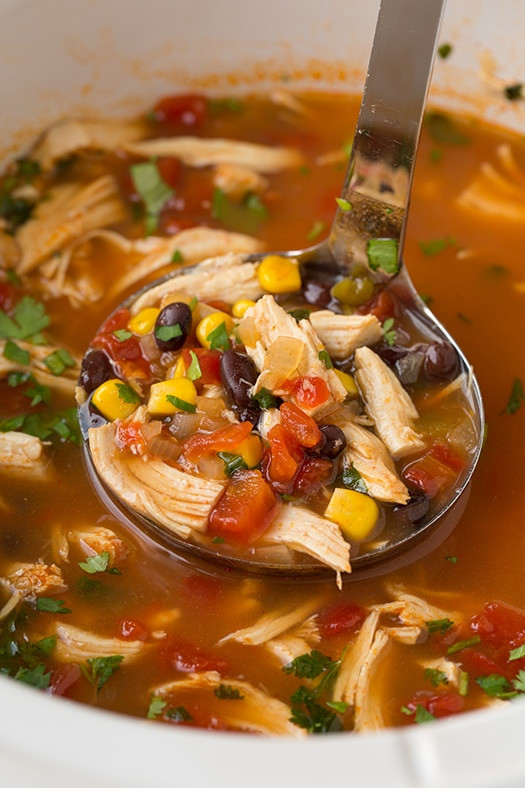 Chicken Tortilla Soup Slow Cooker Recipe
 Slow Cooker Chicken Tortilla Soup Cooking Classy