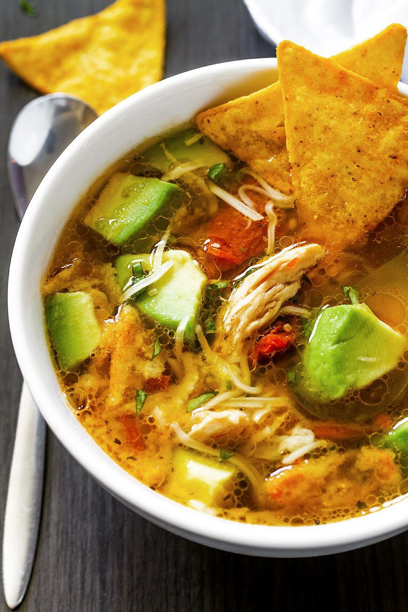 Chicken Tortilla Soup Slow Cooker Recipe
 Slow Cooker Chicken Tortilla Soup Recipe — Eatwell101