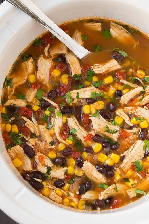 Chicken Tortilla Soup Slow Cooker Recipe
 Slow Cooker Chicken Tortilla Soup Cooking Classy