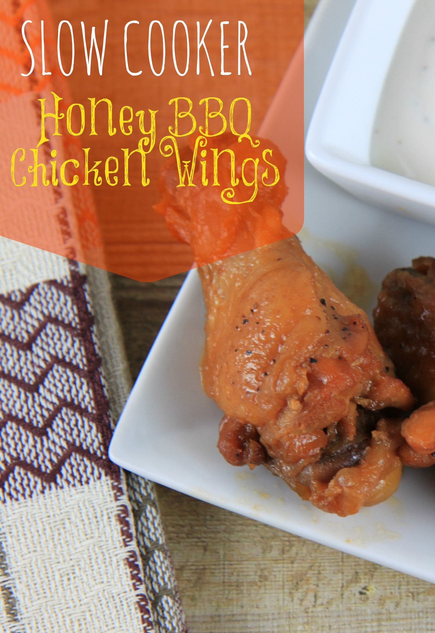 Chicken Wings Slow Cooker Recipes Easy
 Slow Cooker Honey BBQ Chicken Wings BargainBriana