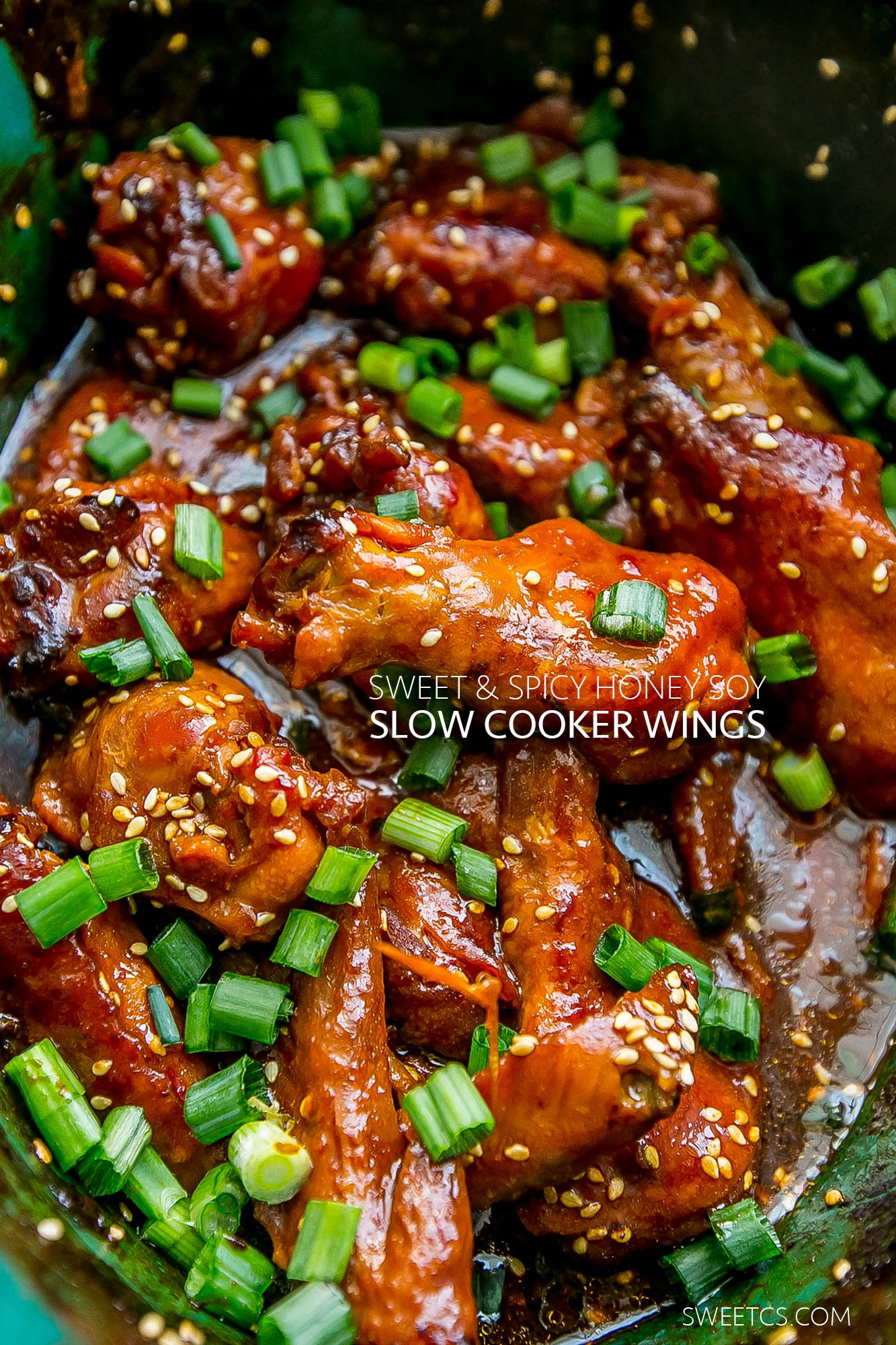 Chicken Wings Slow Cooker Recipes Easy
 Slow Cooker Honey Soy Chicken Wings Sweet Cs Designs