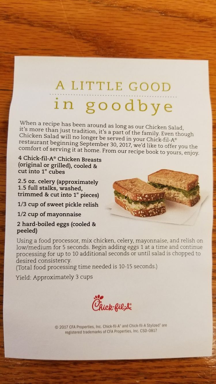Chickfila Chicken Salad Sandwich Calories
 Pin on Recipees Chicken