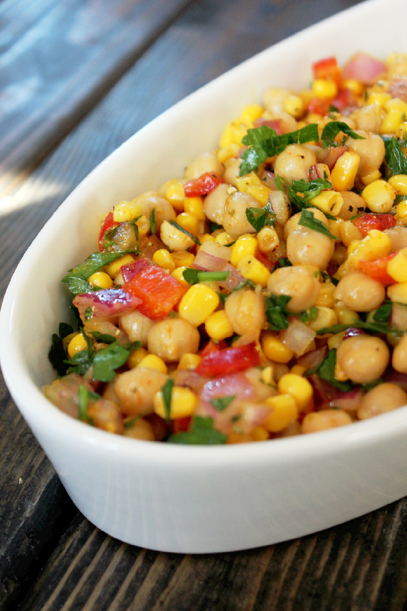 Chickpea Recipes Indian
 Not Quite a Vegan Indian Chickpea and Corn Salad