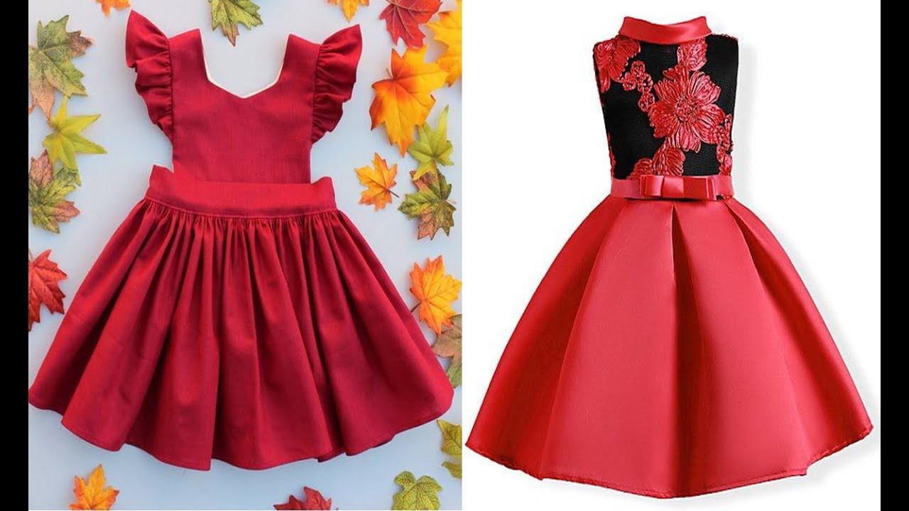 Children Dress Design
 Top 10 Red Colour Kids Froks Designs