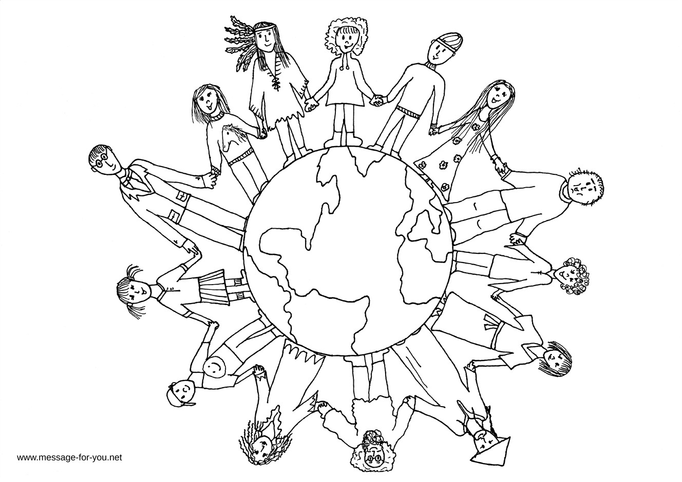 Children Of The World Coloring Pages
 Coloring Pages Children Around The World Coloring Home