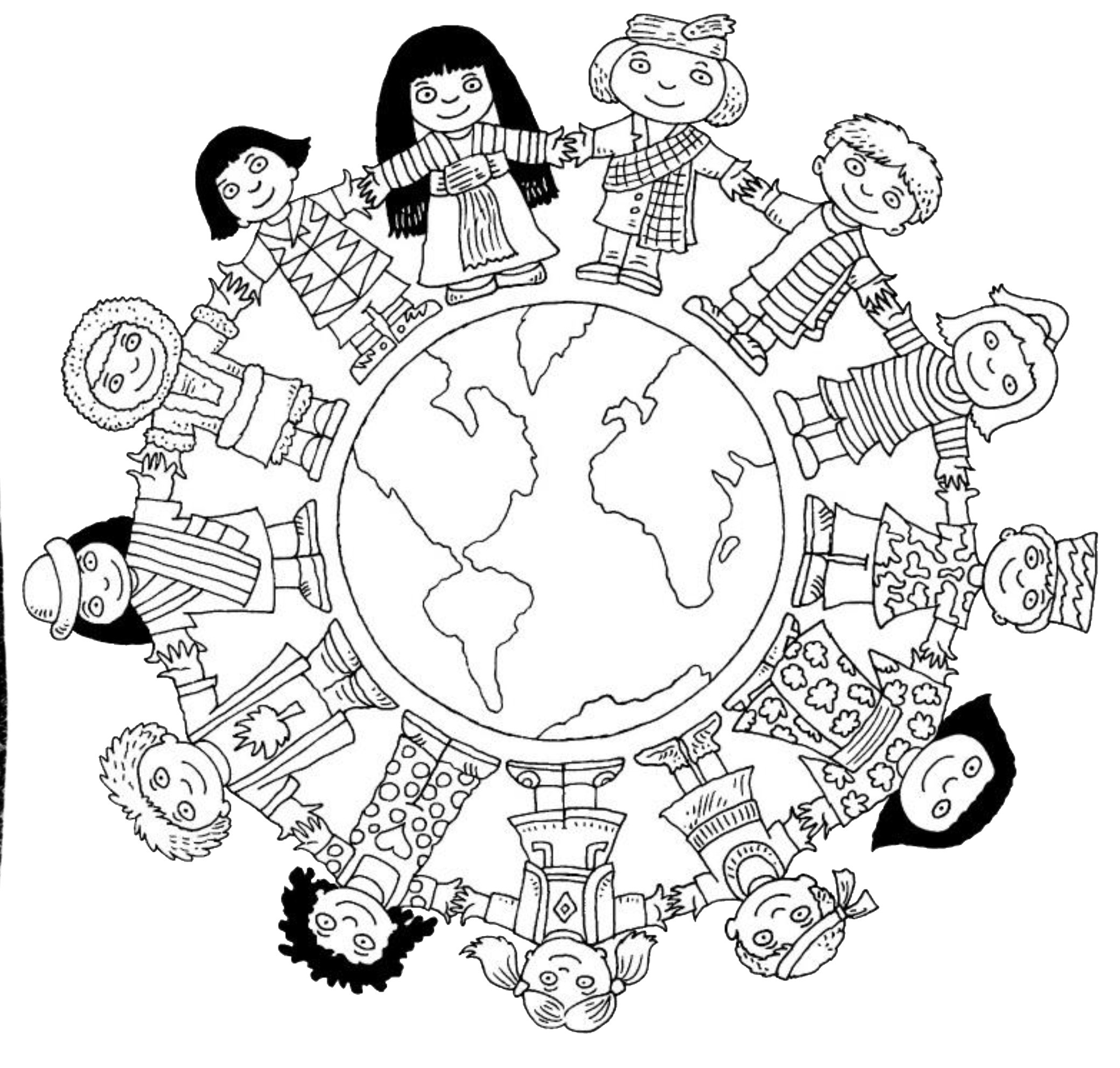 Children Of The World Coloring Pages
 Children Around The World Coloring Pages to and