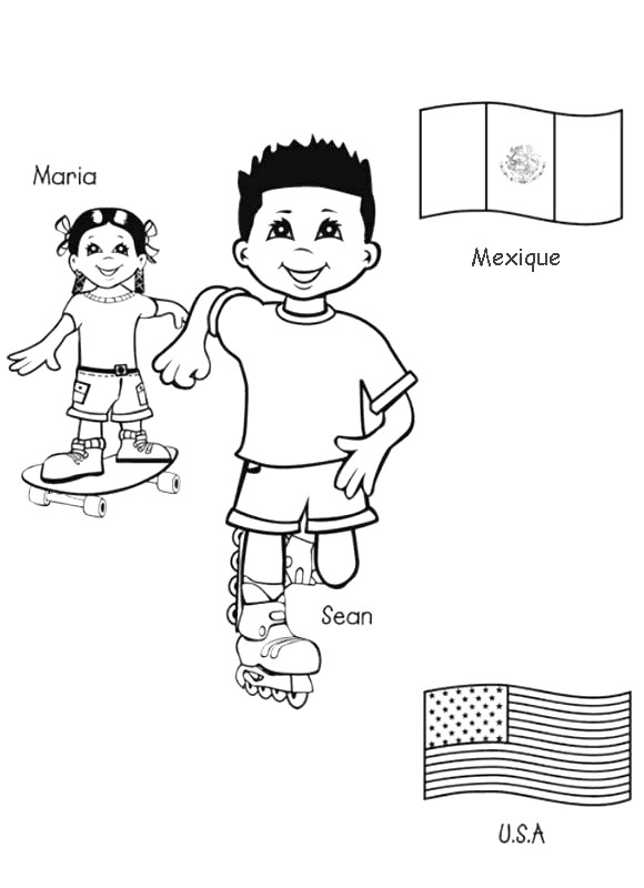 Children Of The World Coloring Pages
 Kids Around the World Coloring Pages