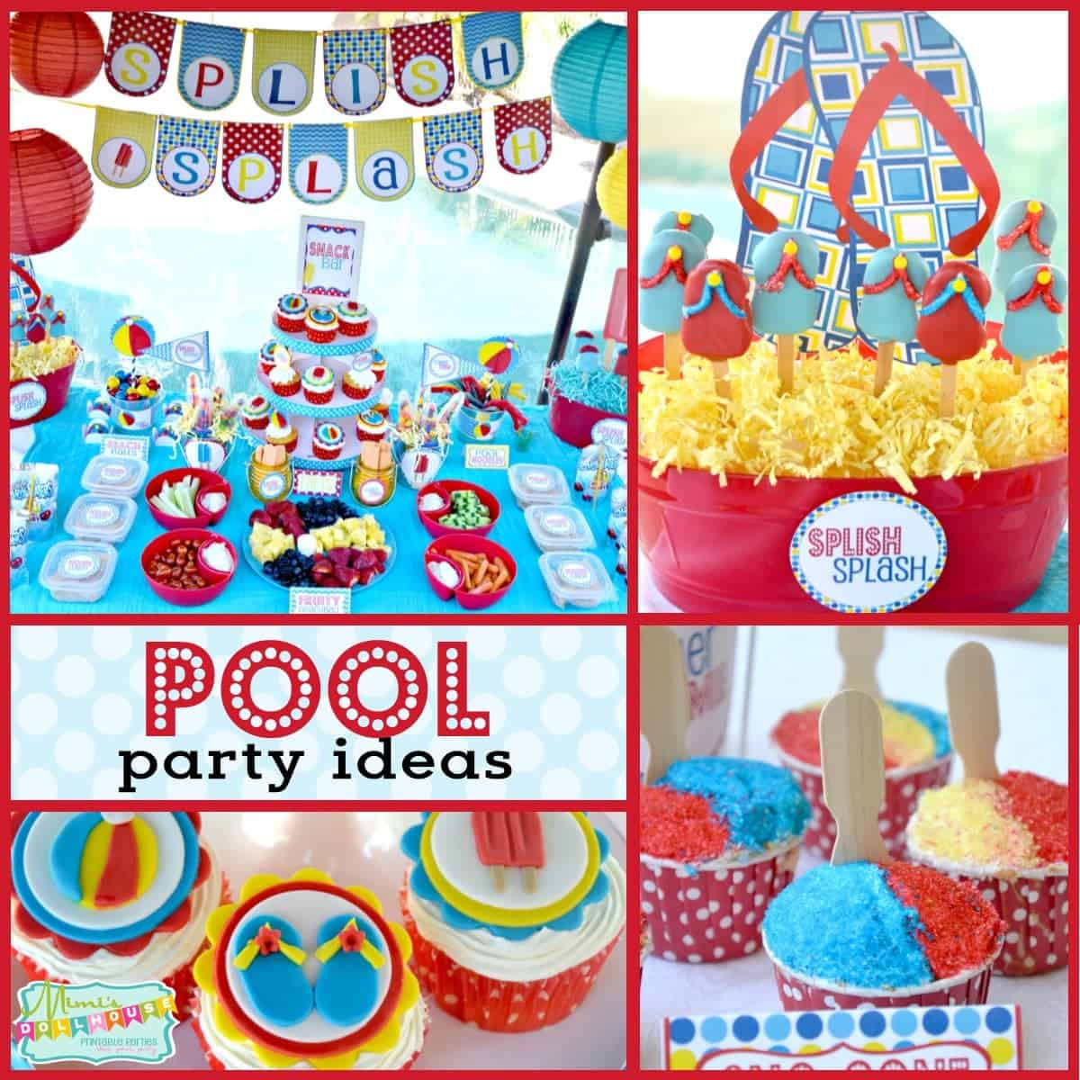 Children'S Pool Party Ideas
 Pool Party Splish Splash School s Out Party Mimi s