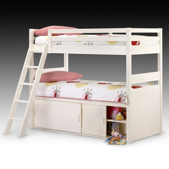 Childrens Bunk Bed With Storage
 White Kids Bunk Bed with Storage 4477 Furniture in Fashion