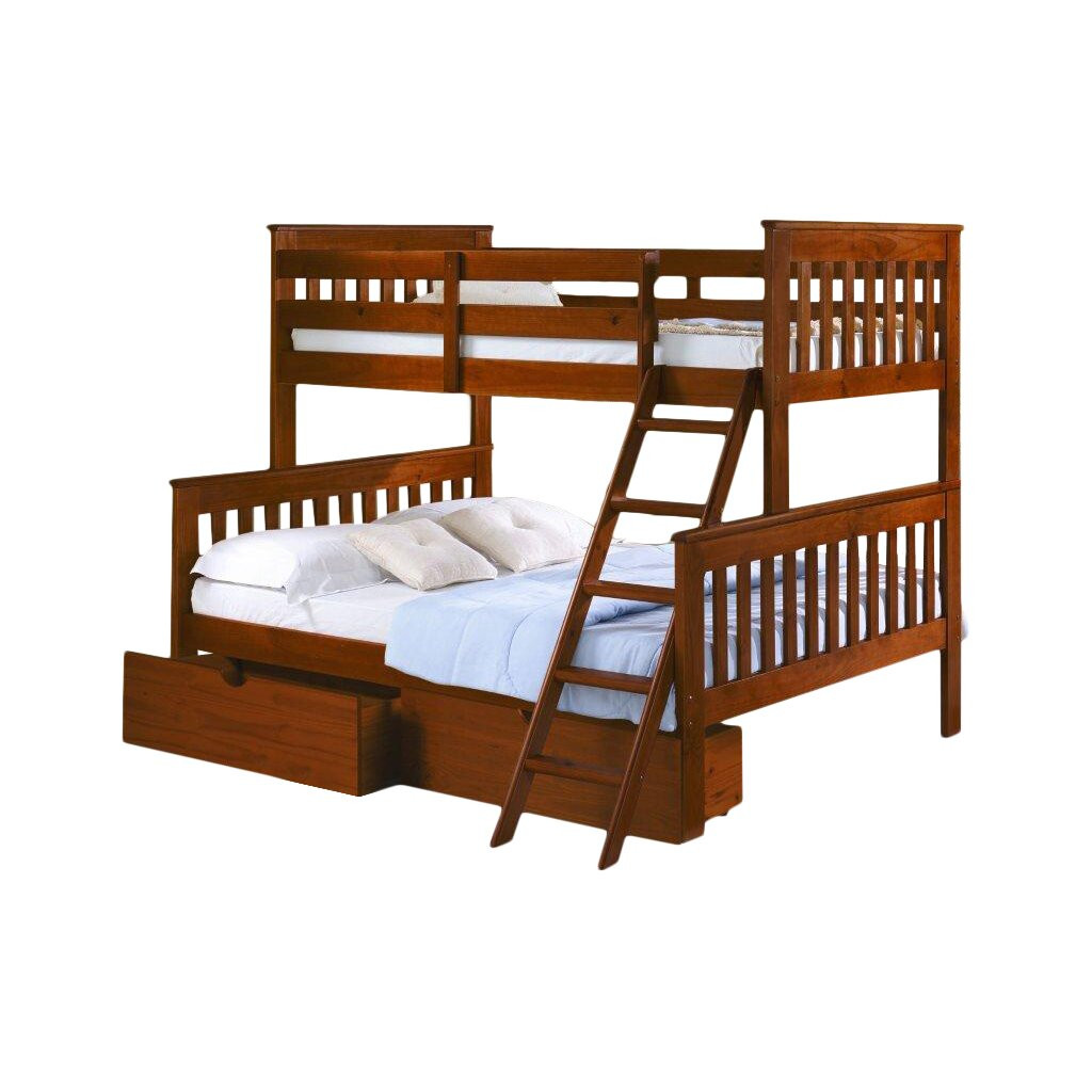 Childrens Bunk Bed With Storage
 Donco Kids Twin over Full Standard Bunk Bed with Storage