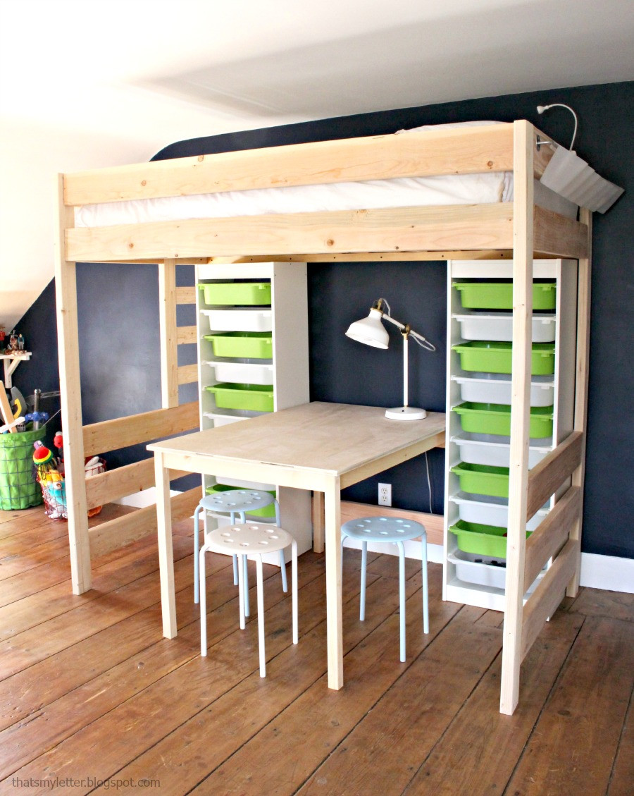 Childrens Loft Bed With Storage
 15 Amazing DIY Loft Beds for Kids Remodelaholic