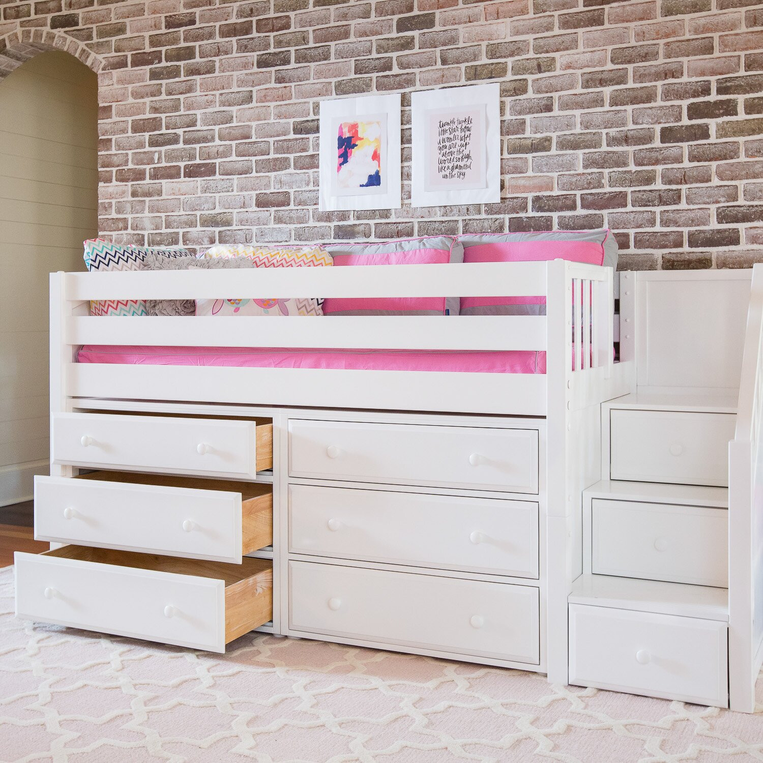 Childrens Loft Bed With Storage
 Maxtrix Kids Great3 Low Loft Bed with Storage & Reviews