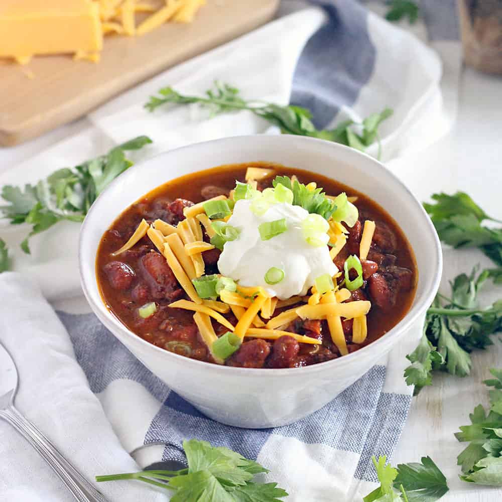 Chili With Ground Beef And Beans
 Instant Pot Chili with Ground Beef and Dry Kidney Beans