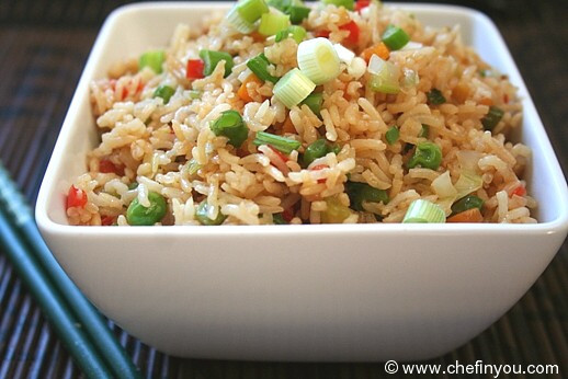Chinese Fried Rice Veg
 Ve able Fried Rice Recipe