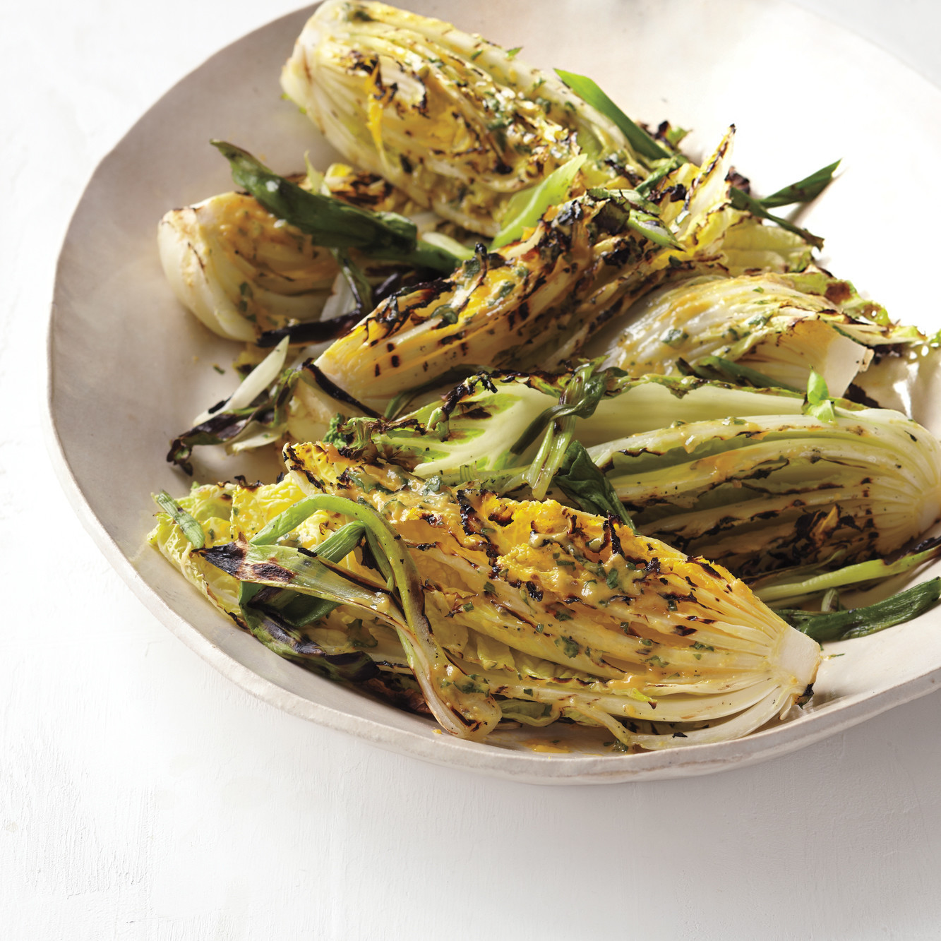 Chinese Napa Cabbage Recipes
 Grilled Napa Cabbage with Chinese Mustard Glaze and Scallions