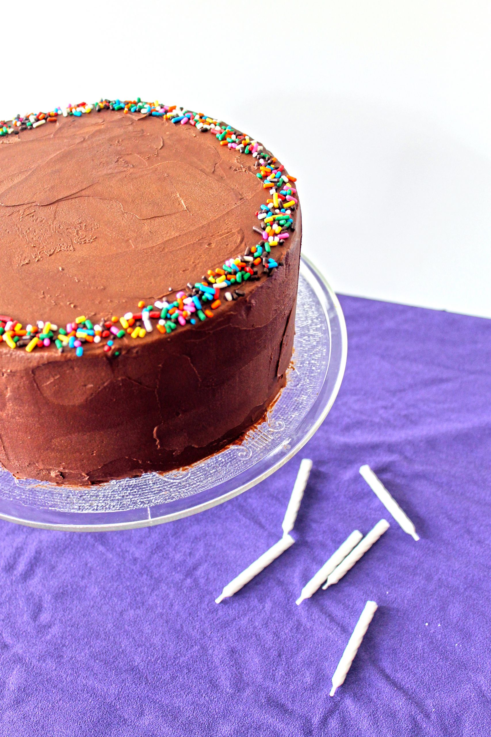 Chocolate Birthday Cakes
 Yellow Birthday Cake with Fluffy Chocolate Ganache Frosting