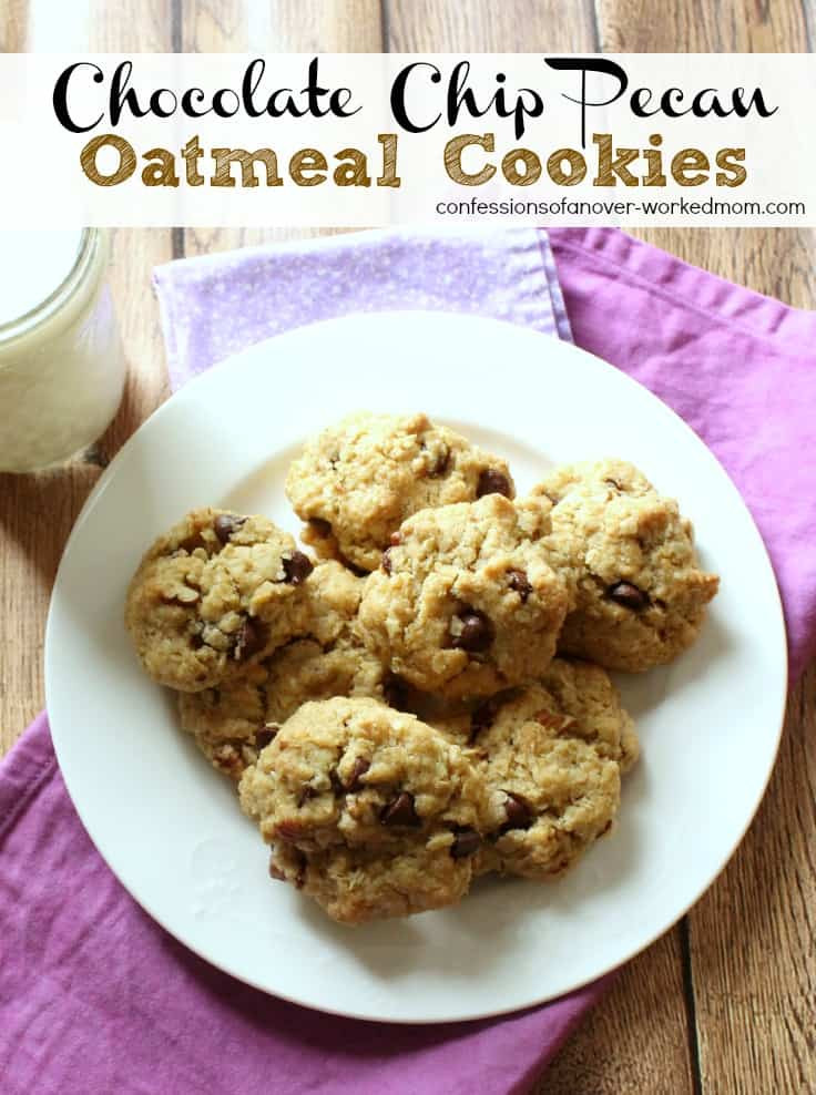 Chocolate Chip Cookies Without Butter Or Oil   Chocolate Chip Pecan Oatmeal Cookie Recipe Without Butter