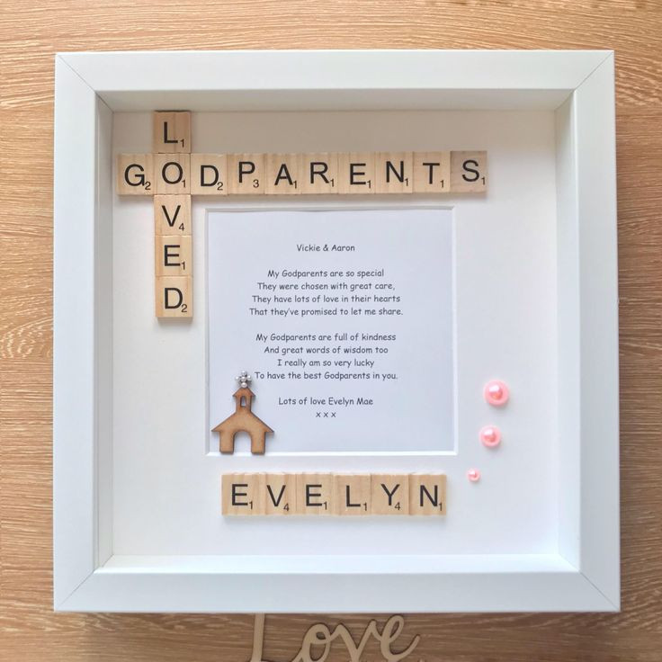 Christening Gift Ideas From Godmother
 Godparents Picture Frames