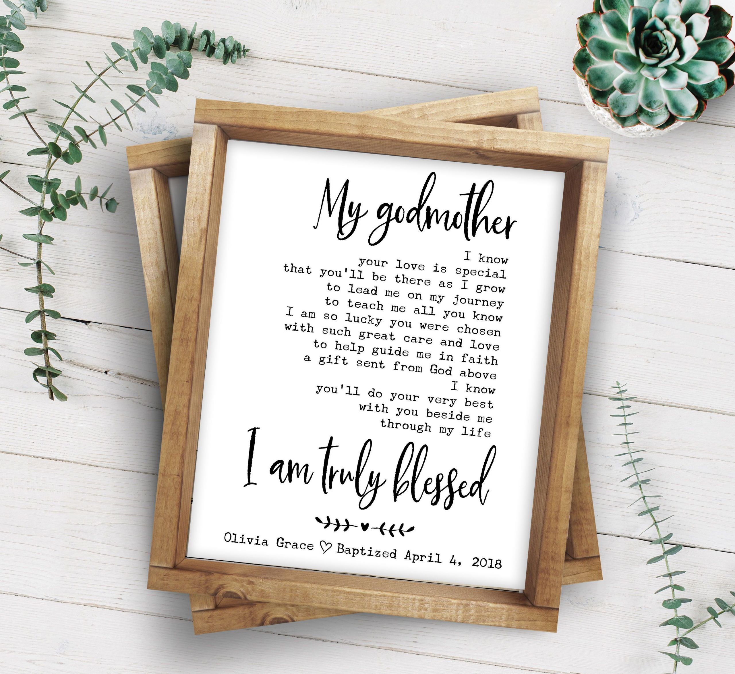 Christening Gift Ideas From Godmother
 Godmother Poem Godmother Christening Gift