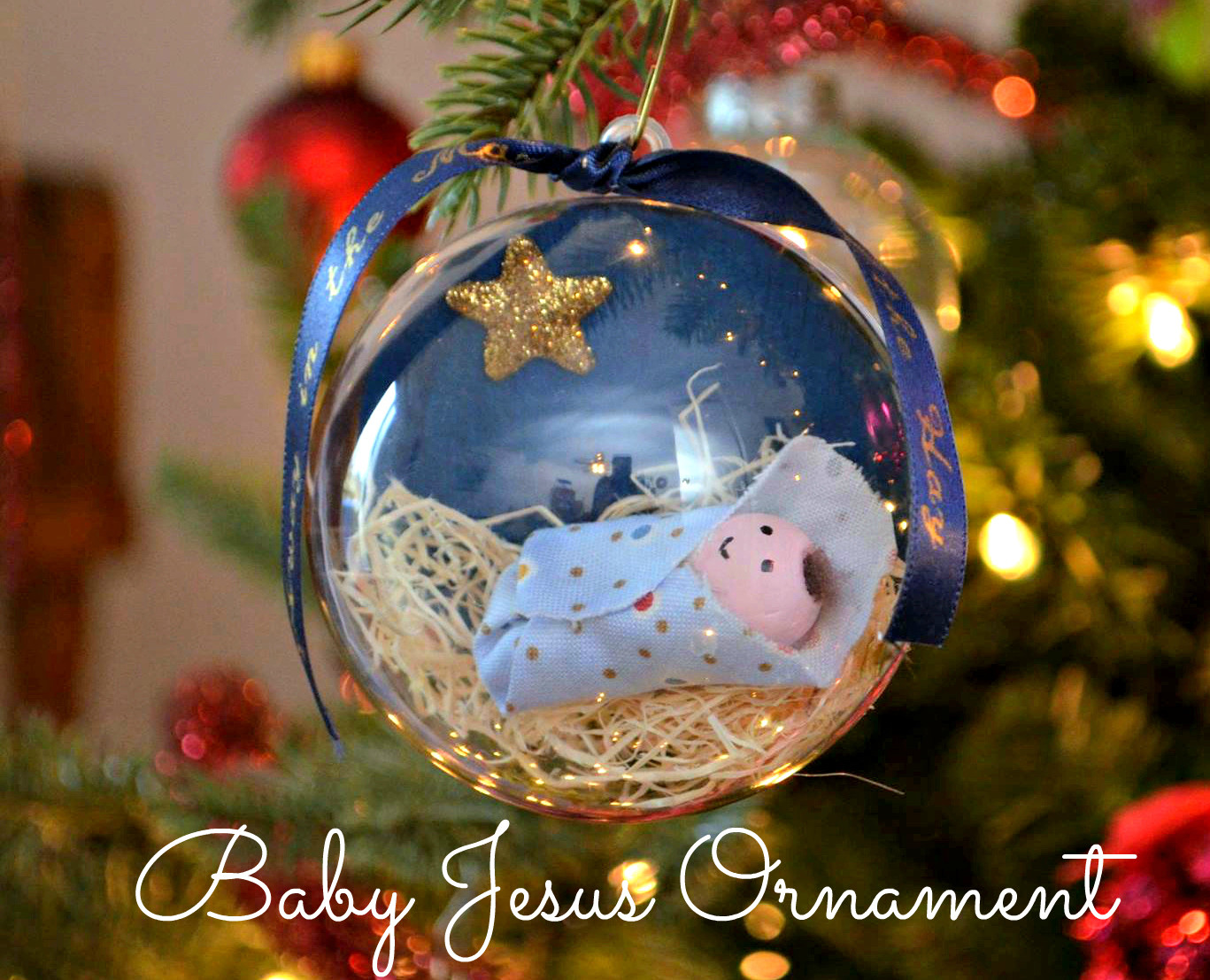 Christian Christmas Crafts For Kids
 Baby Jesus Ornament e Artsy Mama