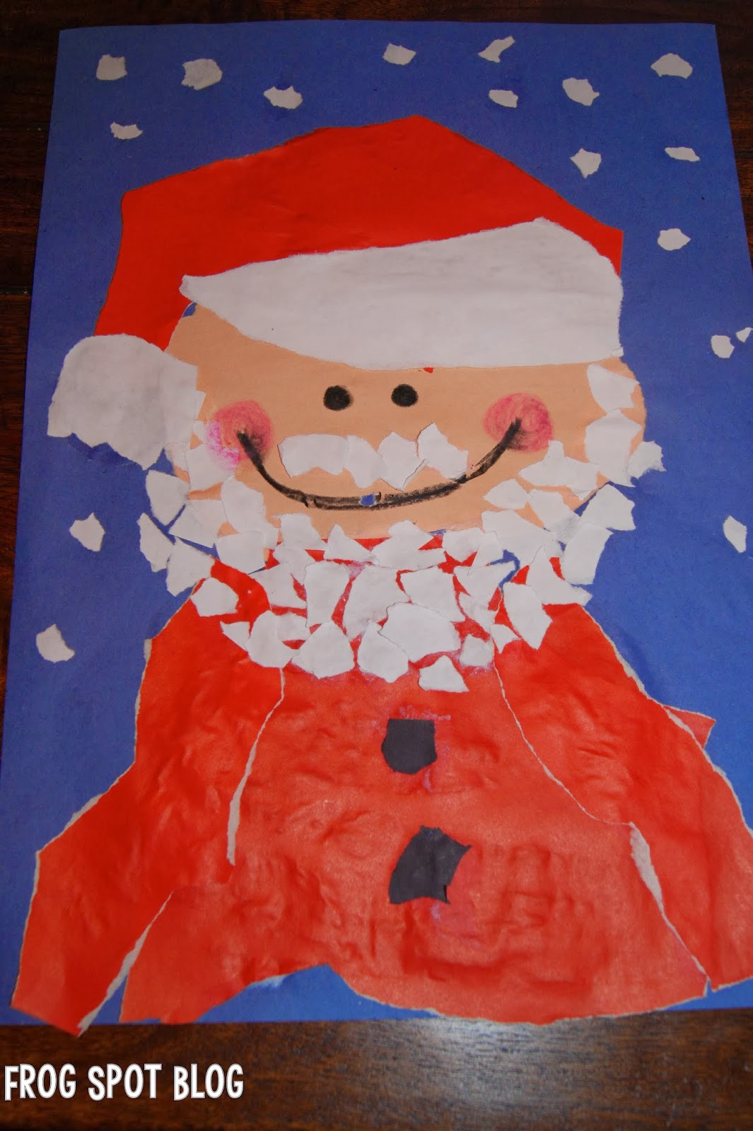 Christmas Artwork Ideas For Toddlers
 Torn Paper Santa Zero Prep Art for Kids