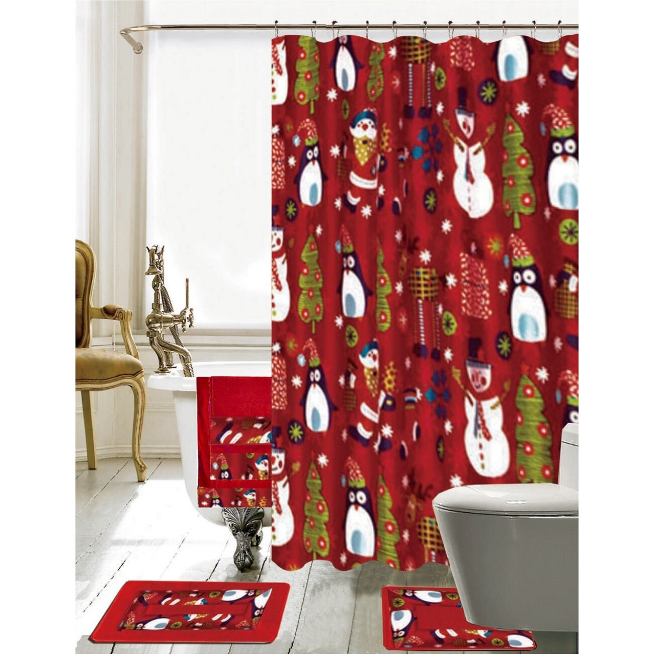 Christmas Bathroom Shower Curtains
 Daniels Bath Christmas Bathroom Decor 18 Piece Shower