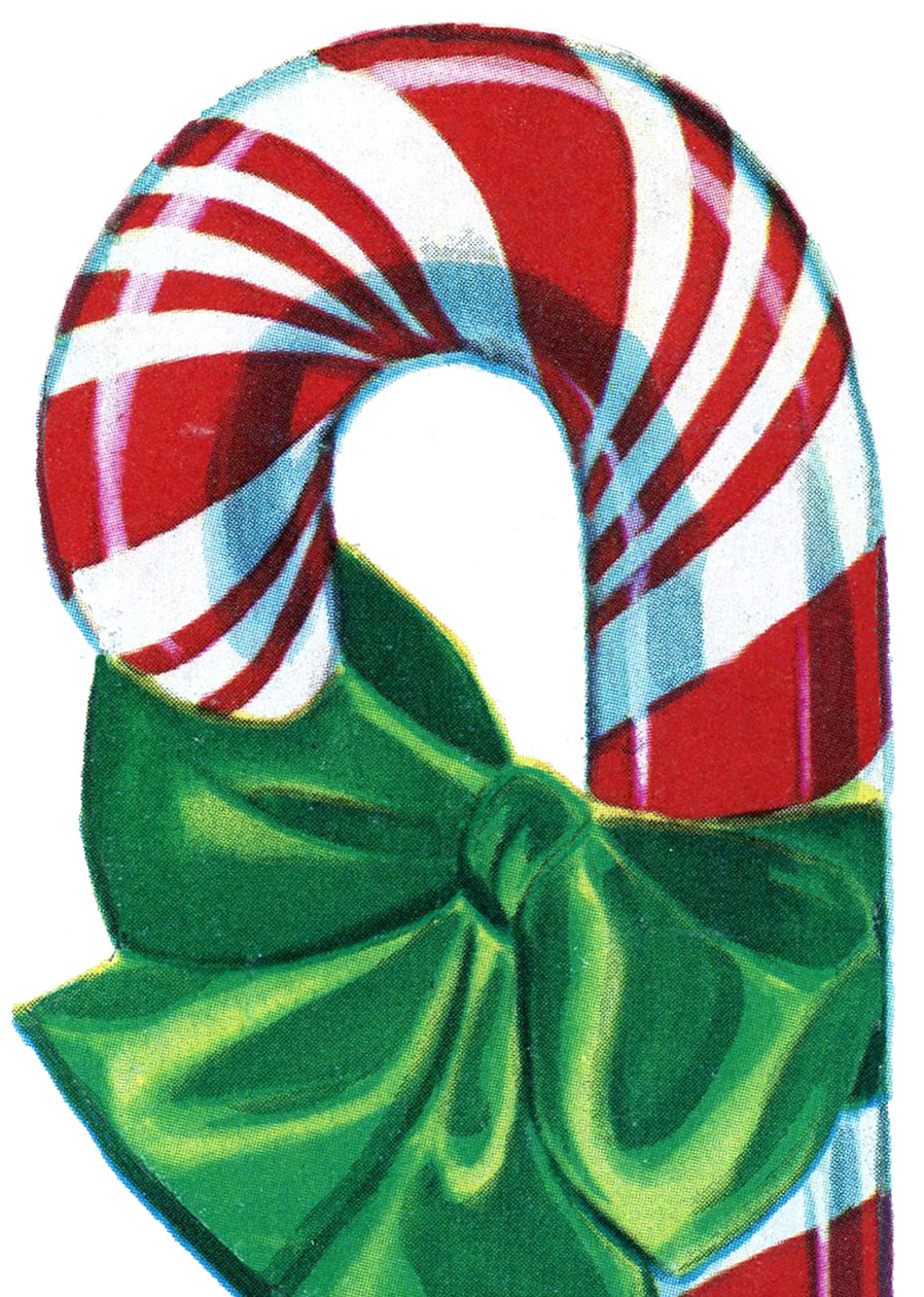 Christmas Candy Clipart
 Free Vintage Christmas Clip Art Candy Cane The