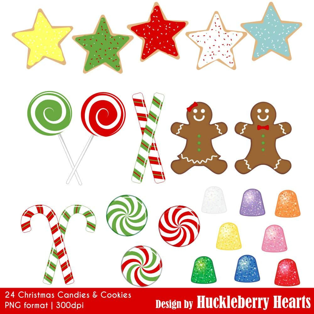 Christmas Candy Clipart
 Christmas Can s and Cookies Clipart