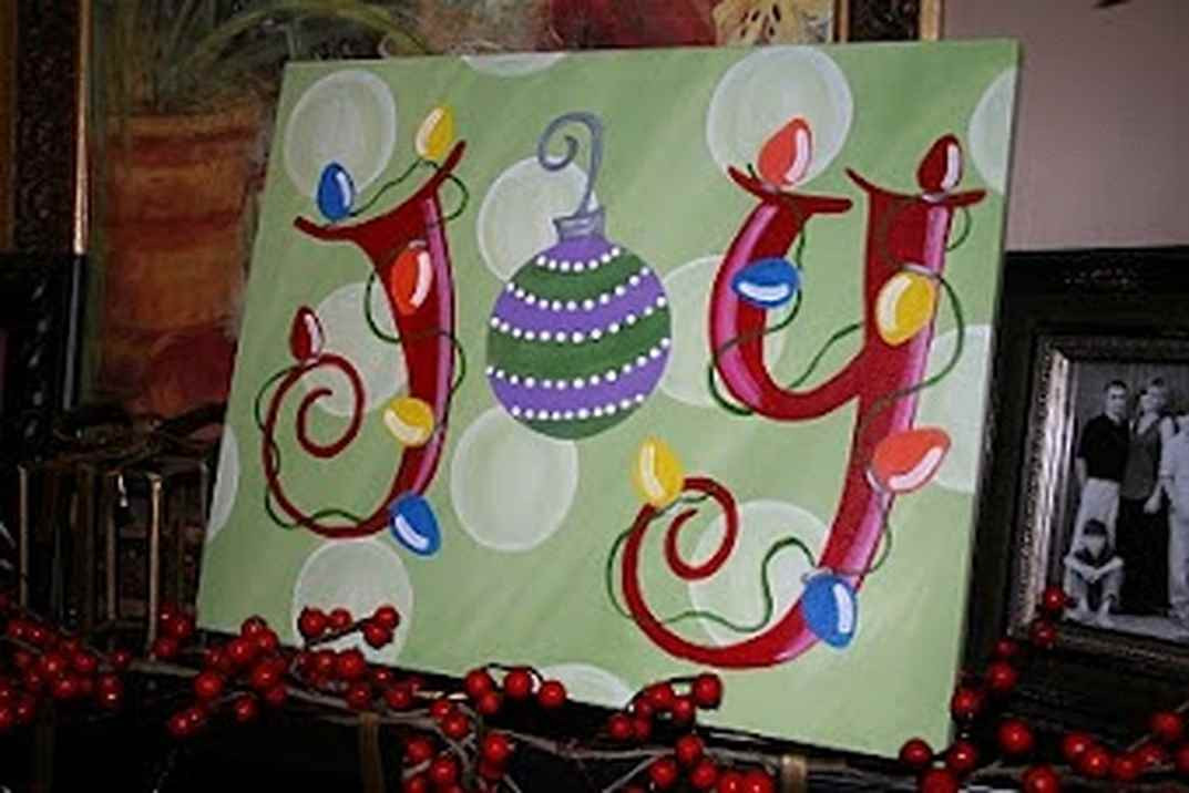 Christmas Canvas Painting Ideas
 Christmas Paintings Canvas Easy Ideas In Home 12