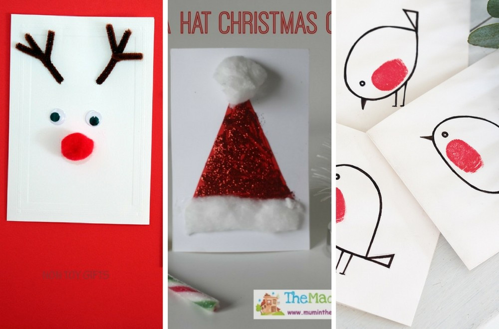 Christmas Card DIY
 12 EASY homemade Christmas card ideas for kids