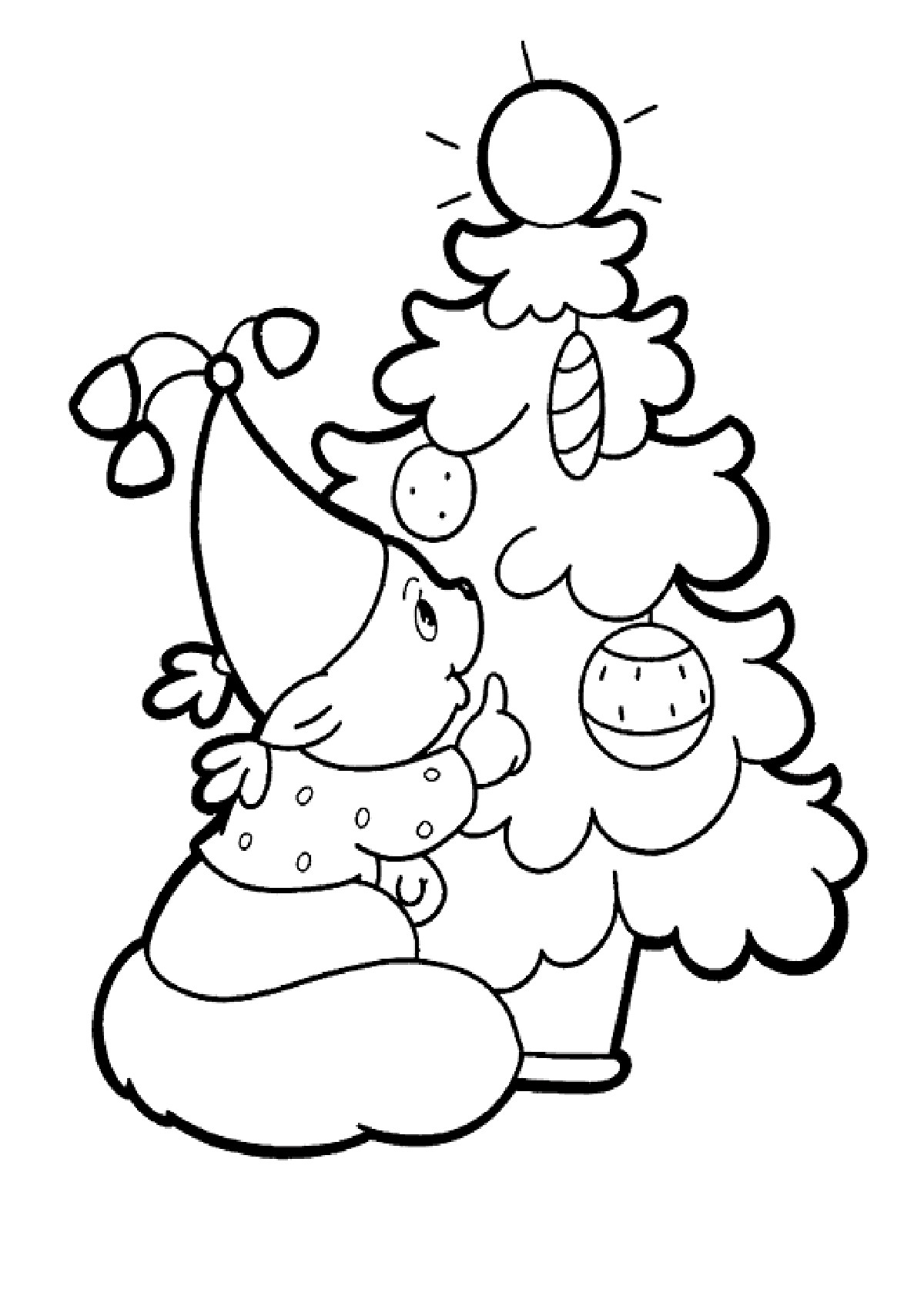 Christmas Coloring Pages Printable
 Christmas Tree Coloring Pages for childrens printable for free