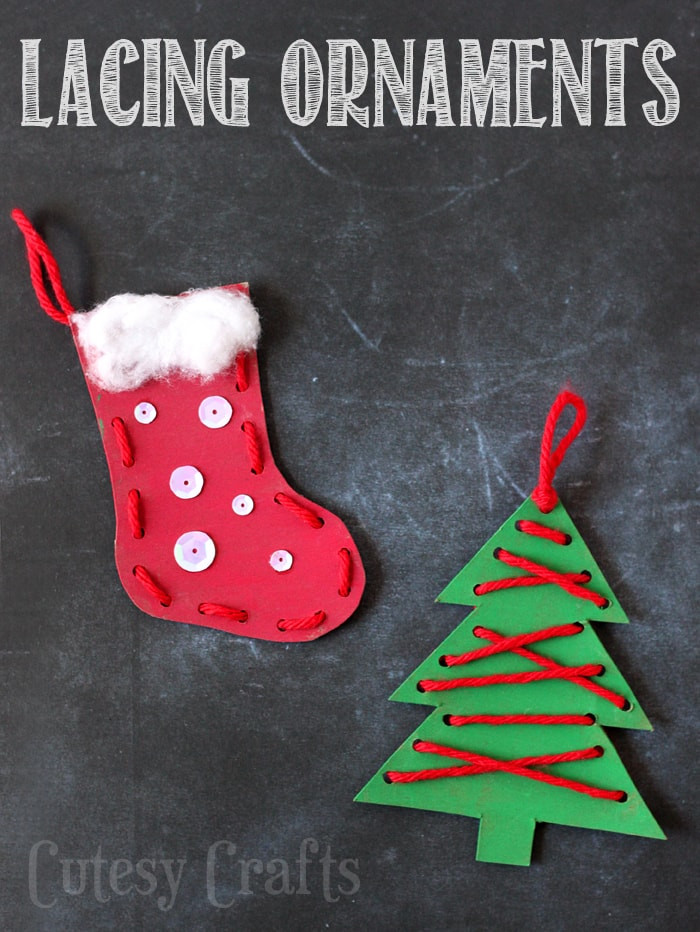 Christmas Craft Ideas Toddlers
 Christmas Craft for Kids Lacing Ornaments Cutesy Crafts