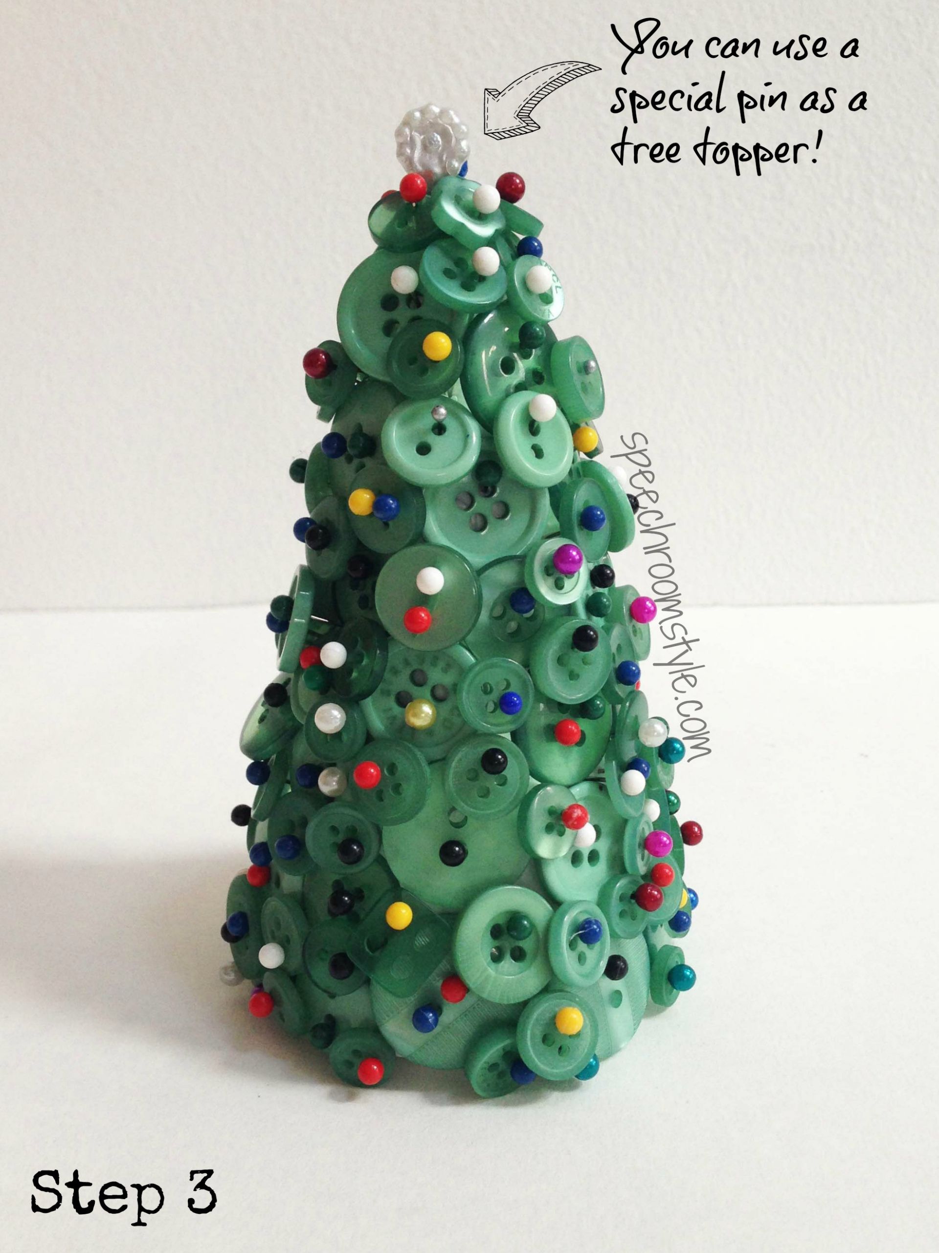 Christmas Craft Images
 Easy Christmas Crafts 7 Button Tree Speech Room Style
