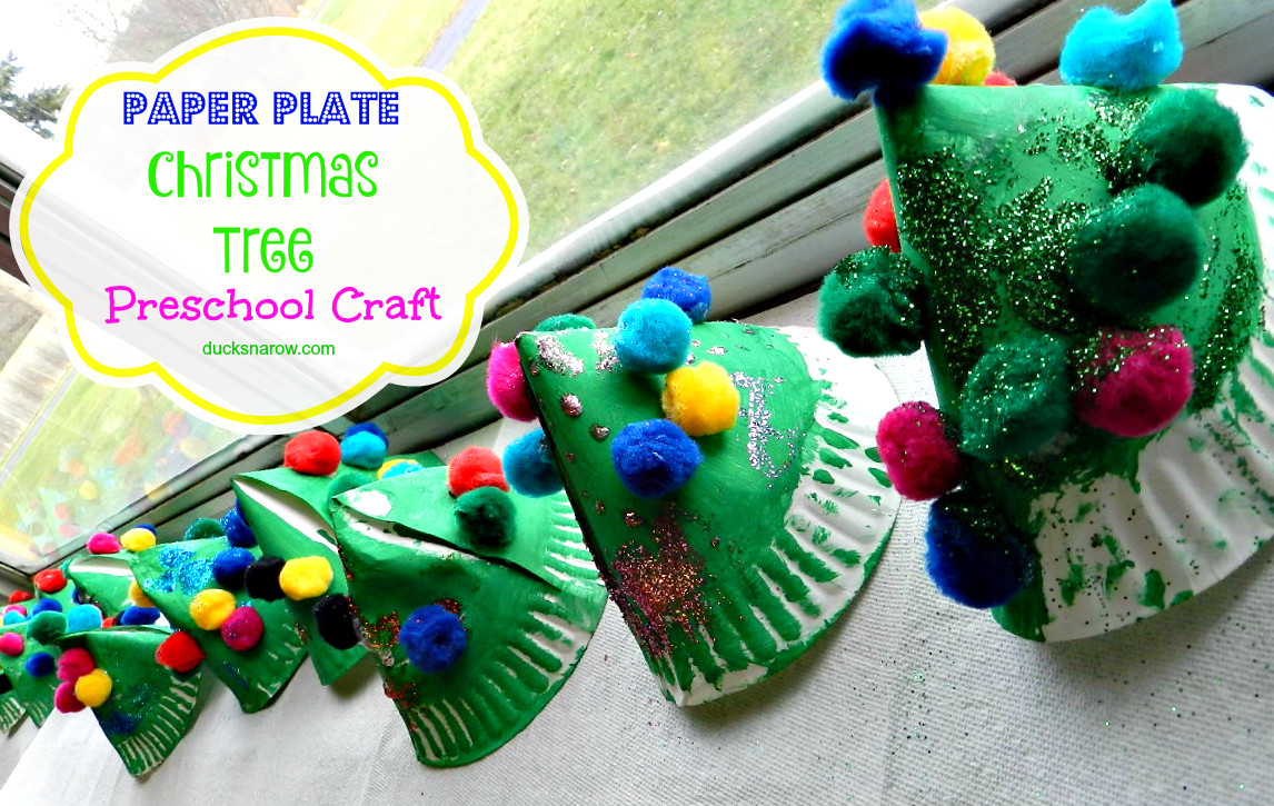 Christmas Crafts For Preschoolers On Pinterest
 Paper Plate Christmas Tree Craft for Kids Ducks n a Row