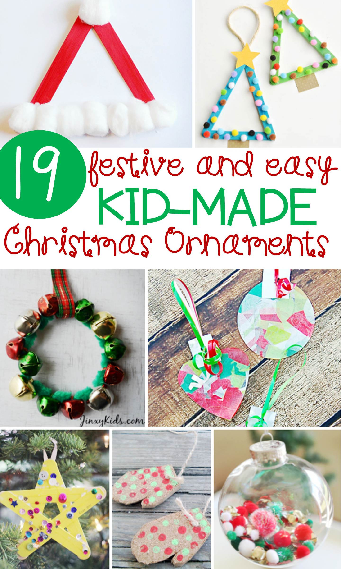 Christmas Crafts For Preschoolers On Pinterest
 Festive and Simple Kids Christmas Ornaments The