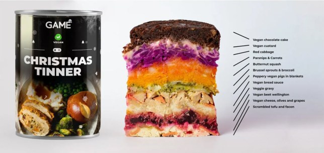 Christmas Dinner In A Can
 This Vegan Christmas Tinner packs three courses into a