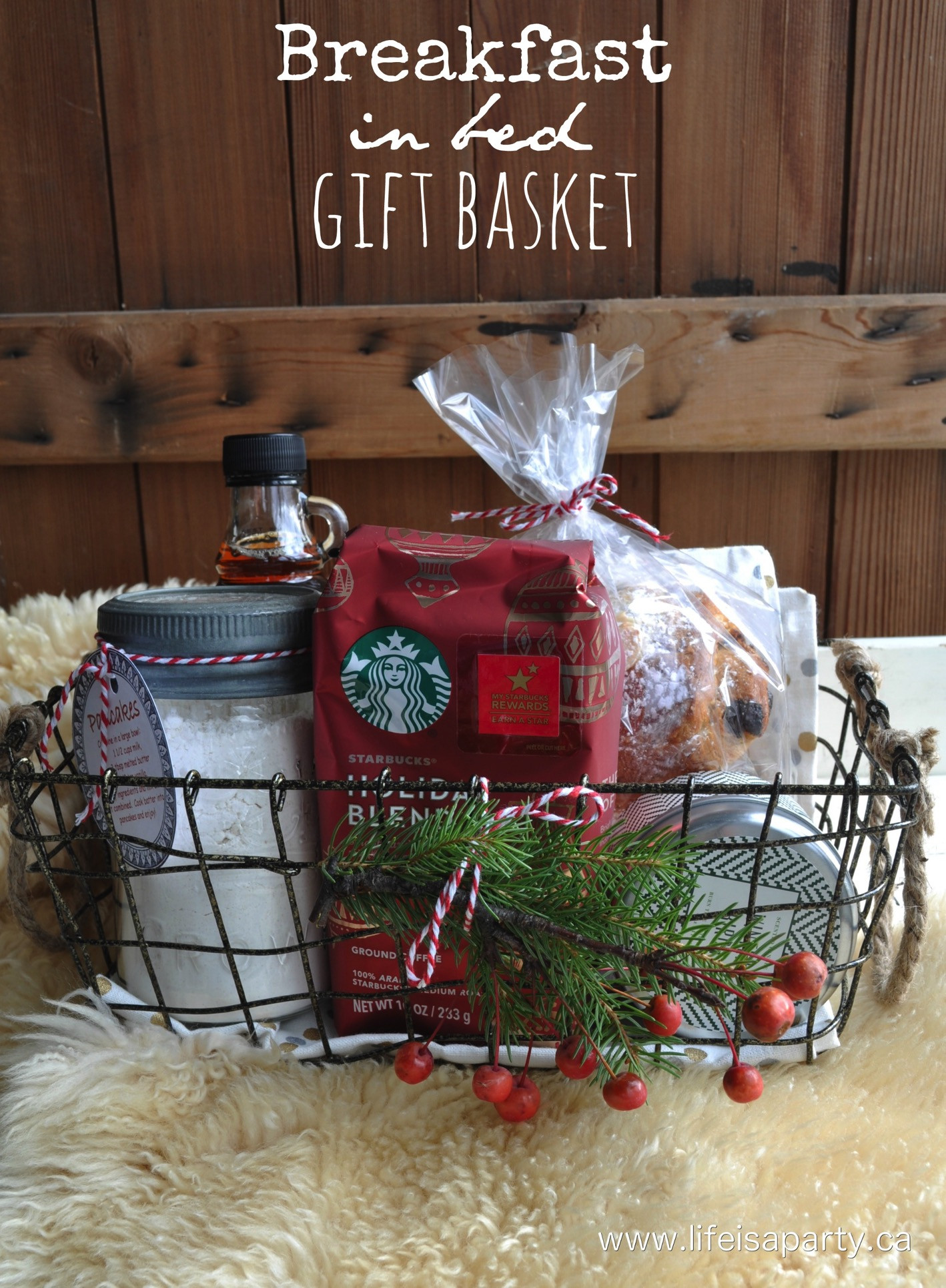 Christmas Gift Baskets Ideas
 Breakfast in Bed Gift Basket Life is a Party