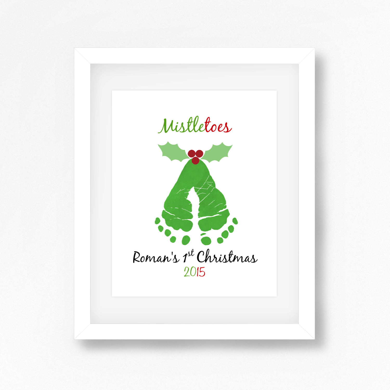 Christmas Gift Ideas From Baby
 Babys 1st Christmas Gift Baby Footprint Art Babys 1st