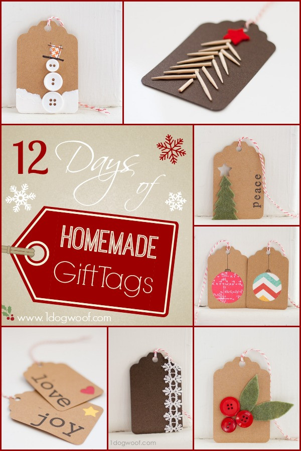 Christmas Gift Tags DIY
 12 Days of DIY Christmas Gift Tags e Dog Woof