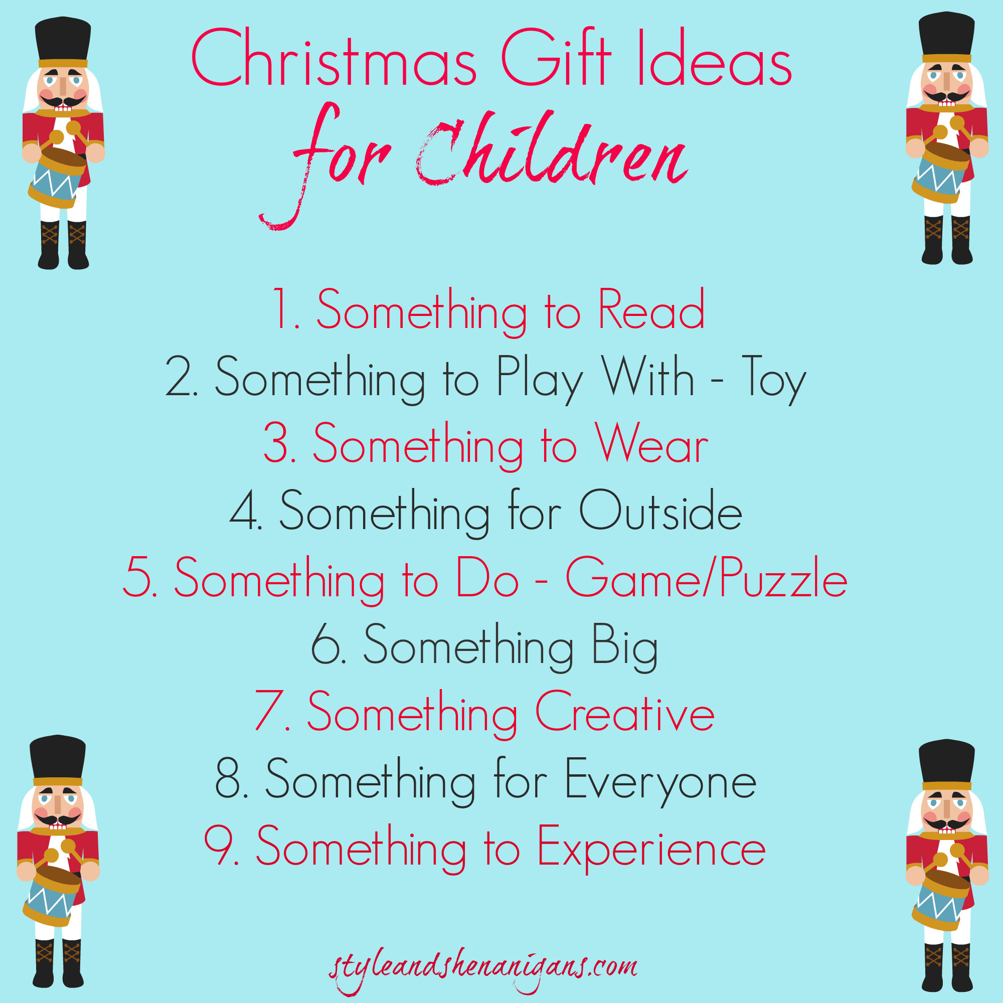 Christmas Gifts For Children
 Christmas Gift Guides & Fashion 2014 Style & Shenanigans