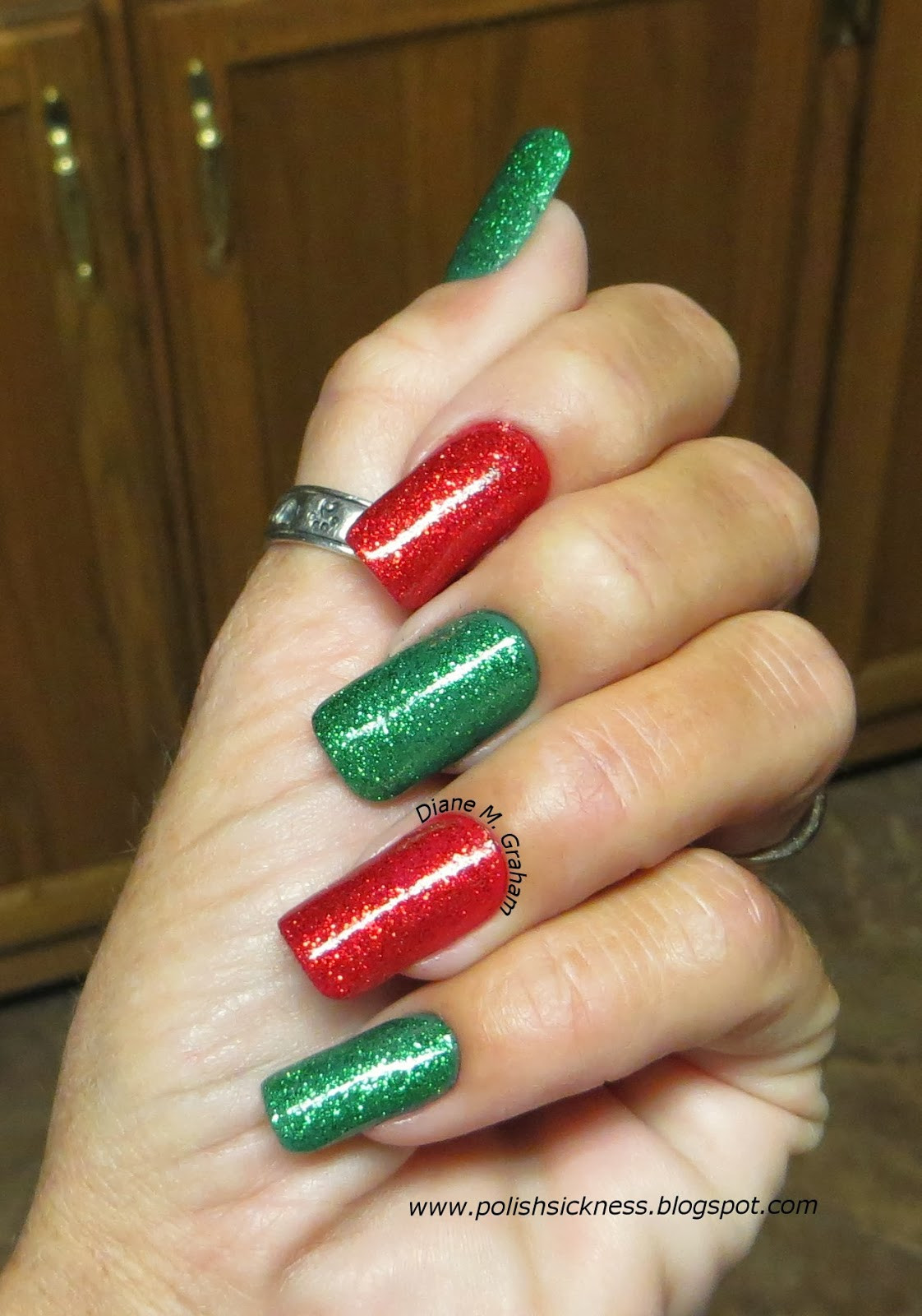 Christmas Glitter Nails
 Custom Nail Solutions Add A Festive & Merry Manicure To