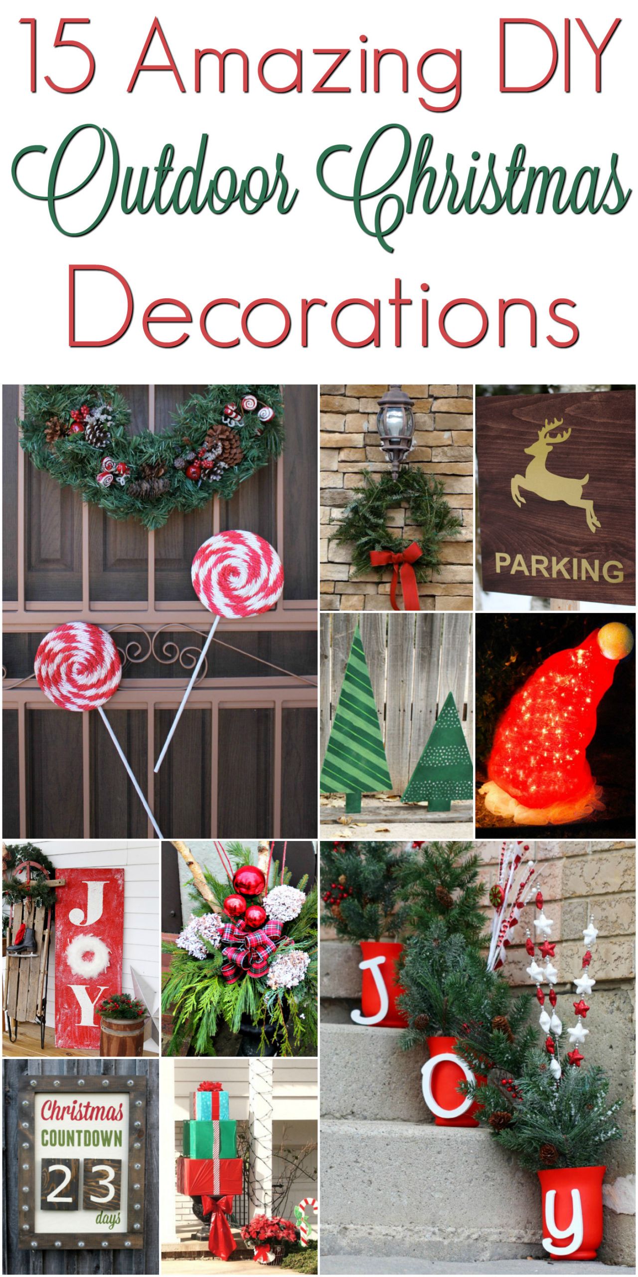 Christmas Ideas For Outside
 DIY Christmas Outdoor Decorations ChristmasDecorations