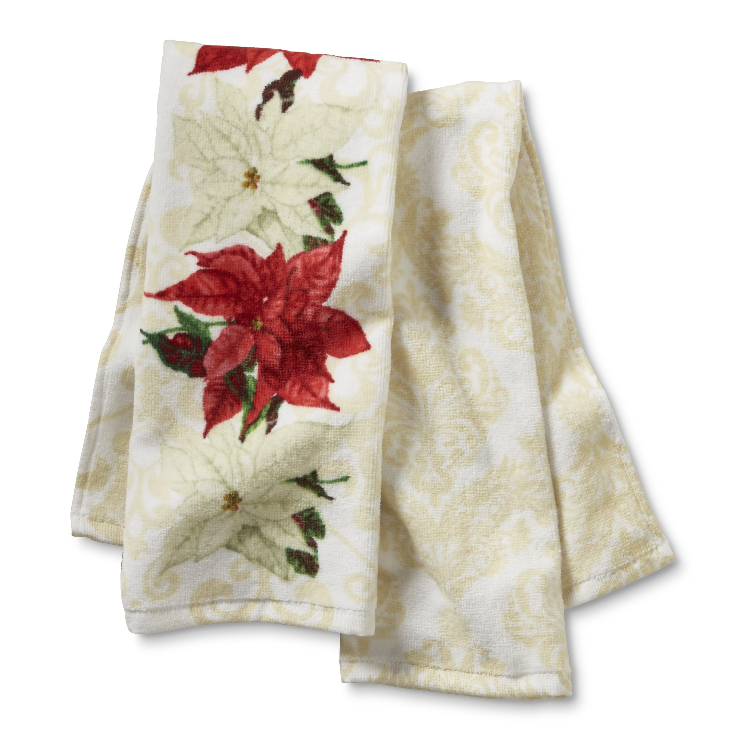 Christmas Kitchen Towels
 Jaclyn Smith 2 Pack Christmas Kitchen Towels Poinsettia