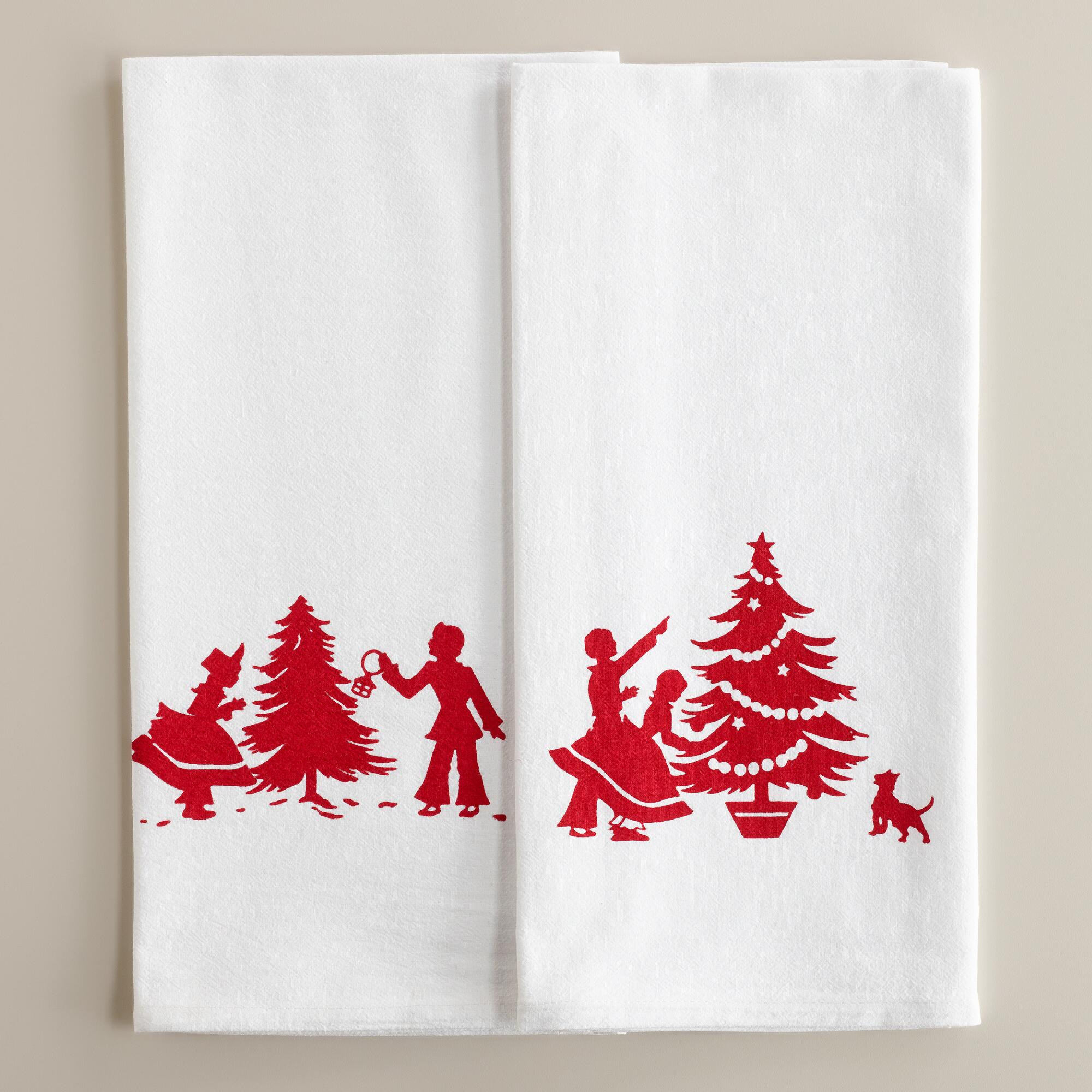 Christmas Kitchen Towels
 Upstairs Downstairs Christmas Kitchen Towels