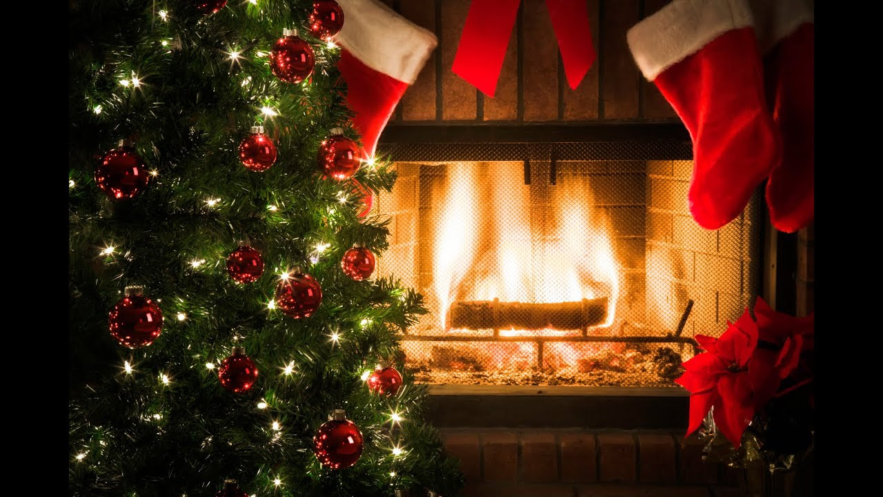 Christmas Music Fireplace
 "Ultimate"burning log fireplace Traditional Christmas